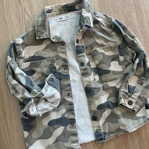 Zara Camo Denim Jacket/shirt